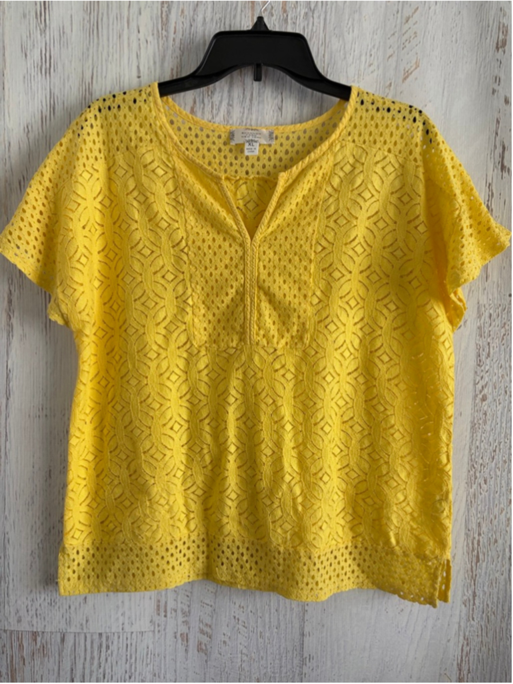 Women's Shannon Ford New York Yellow Short Sleeve Tee XL
